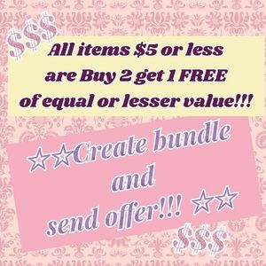 ☆☆☆☆ITEMS $5 OR LESS BUY 2 GET 1 FREE!!!☆☆☆☆